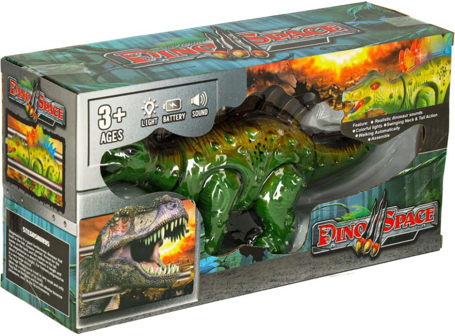 Pohyblivý dinosaurus Stegosaurus se zvuky a světlem