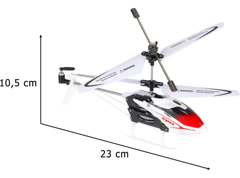 RC vrtulník SYMA S5 3CH - bílý