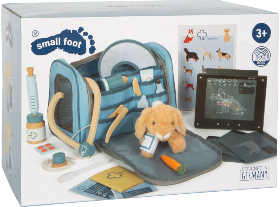 small foot Plyšový králíček s pečovatelskou veterinární sadou