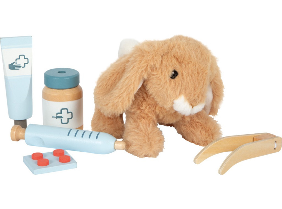 small foot Plyšový králíček s pečovatelskou veterinární sadou