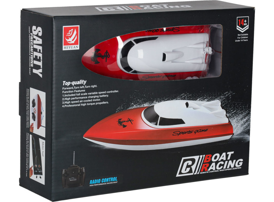 RC loď 4CH mini CP802 - červená