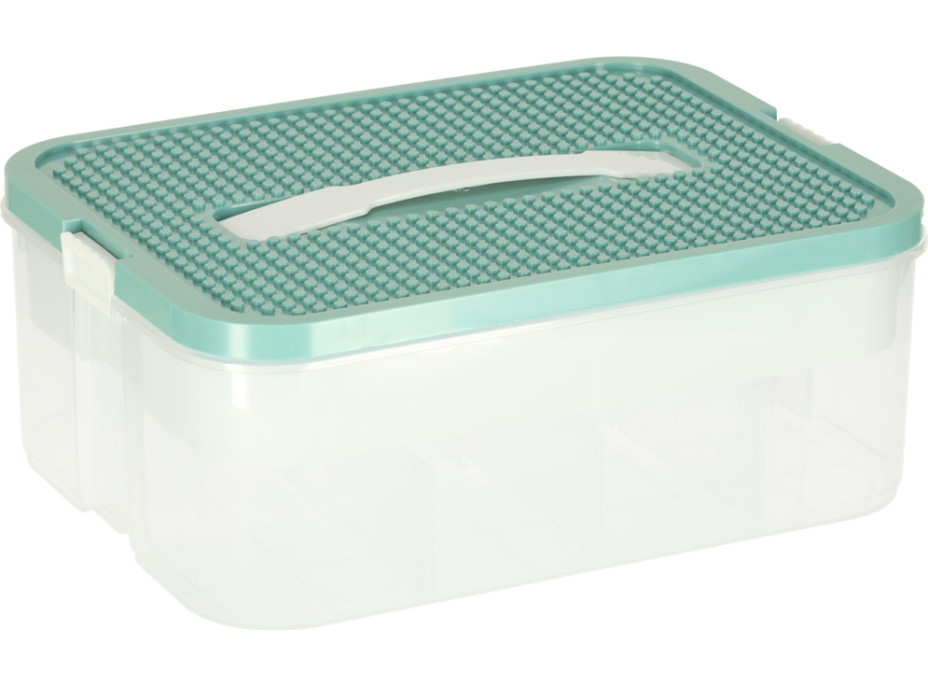 Box na hračky a drobnosti s přihrádkami a víkem