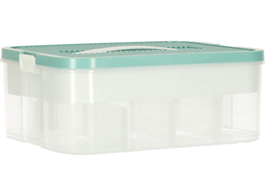 Box na hračky a drobnosti s přihrádkami a víkem