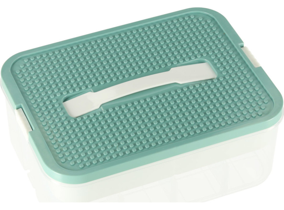 Box na hračky a drobnosti s přihrádkami a víkem