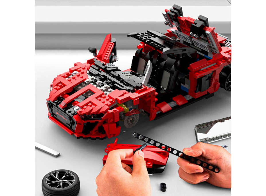 Stavebnice Rastar 93800 AUDI R8 Spyder 1:14 - 1440 dílků