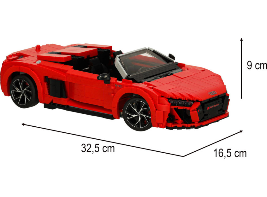 Stavebnice Rastar 93800 AUDI R8 Spyder 1:14 - 1440 dílků