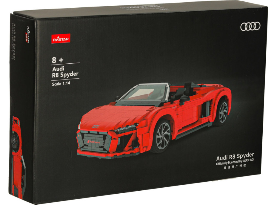 Stavebnice Rastar 93800 AUDI R8 Spyder 1:14 - 1440 dílků