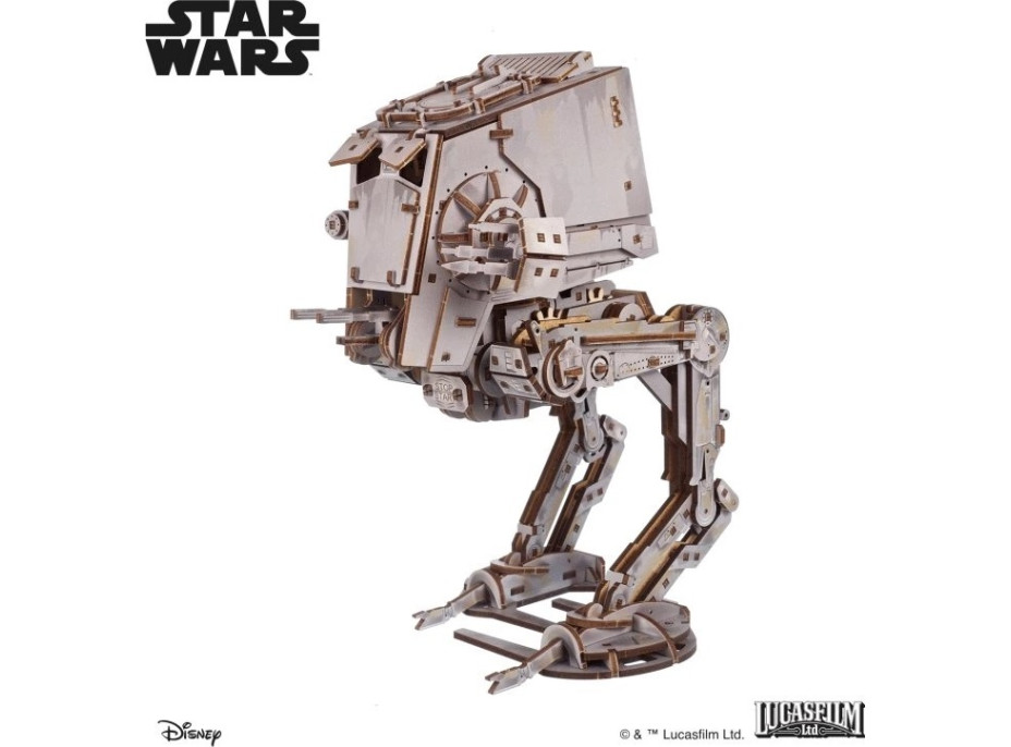Ugears 3D dřevěná mechanická skládačka Star Wars AT-ST kráčedlo Ugears 3D dřevěná mechanická skládačka Star Wars AT-ST kráčedlo