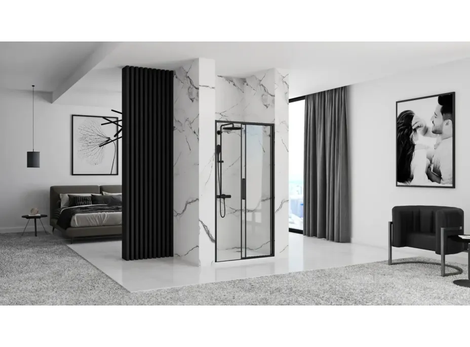 Sprchové dveře MAXMAX Rea RAPID slide 120 cm - černé