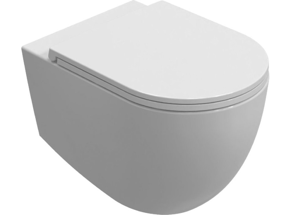Isvea INFINITY závěsná WC mísa, Vortex Rimless, 36, 5x53cm, bílá 10NF02003