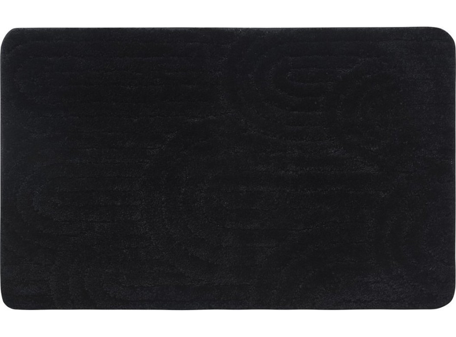 Aqualine RIST koupelnová předložka, 50x80cm, 100% polyester, protiskluz, černá NI8591 Aqualine RIST koupelnová předložka, 50x80cm, 100% polyester, protiskluz, černá NI8591