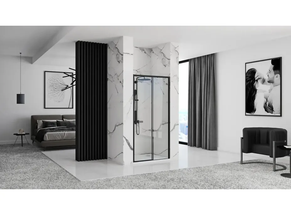 Sprchové dveře MAXMAX Rea RAPID slide 110 cm - černé