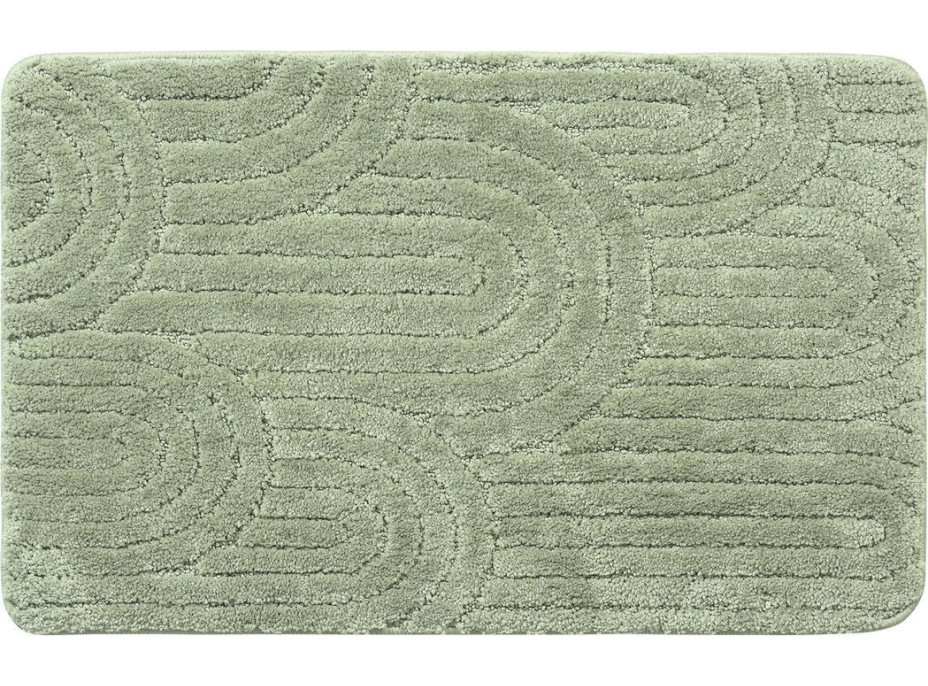 Aqualine RIST koupelnová předložka, 50x80cm, 100% polyester, protiskluz, zelená NI8594