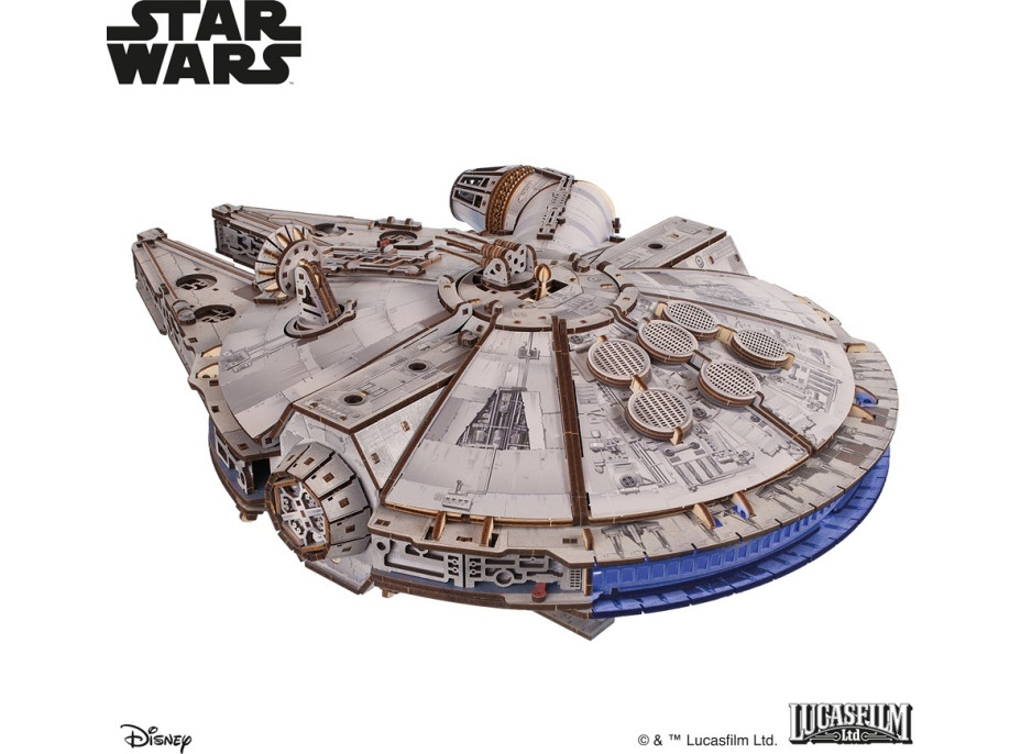 Ugears 3D dřevěná mechanická skládačka Star Wars Millennium Falcon
