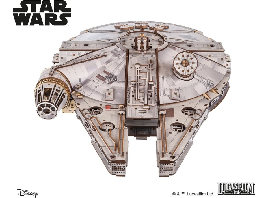 Ugears 3D dřevěná mechanická skládačka Star Wars Millennium Falcon