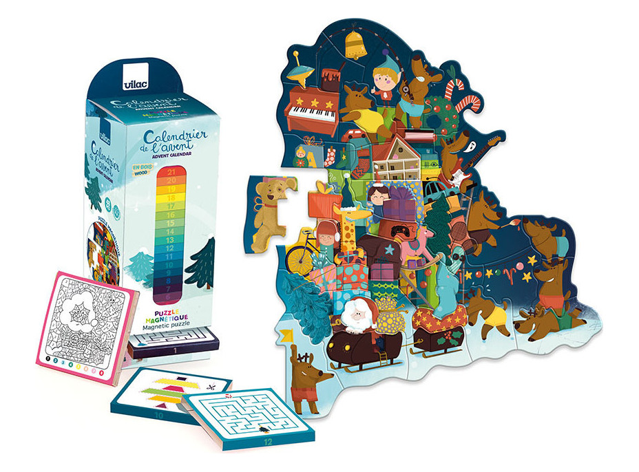 Vilac Adventní kalendář magnetické puzzle