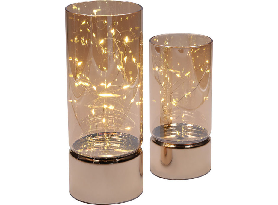 Solight sada dvou vánočních LED světélek, 15/20cm, 30x LED, AA baterie