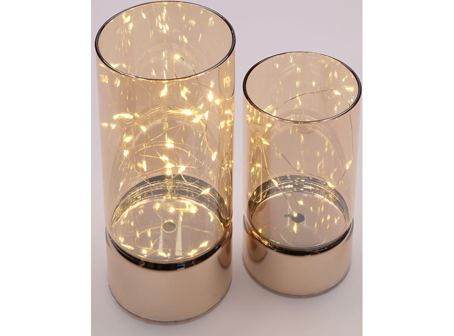 Solight sada dvou vánočních LED světélek, 15/20cm, 30x LED, AA baterie