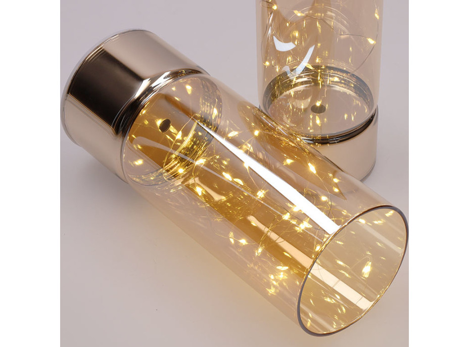 Solight sada dvou vánočních LED světélek, 15/20cm, 30x LED, AA baterie