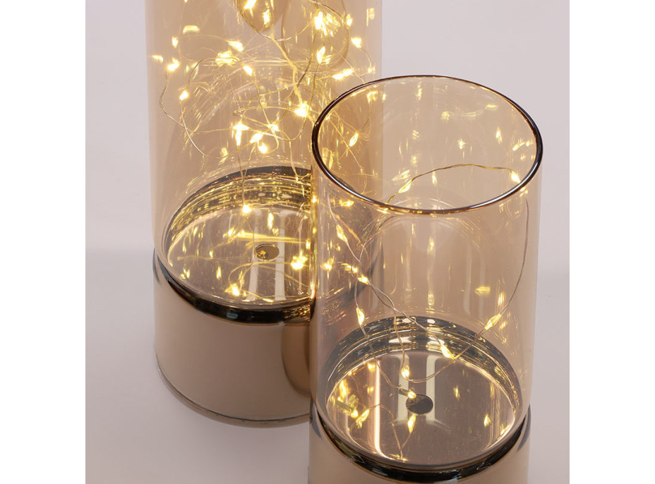 Solight sada dvou vánočních LED světélek, 15/20cm, 30x LED, AA baterie