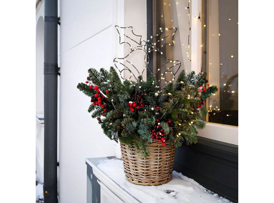 Solight LED venkovní dekorace zvonečky, 100x LED, časovač, 55cm, 3x AA