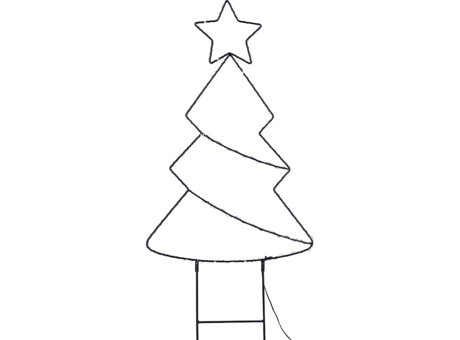 Solight LED venkovní dekorace vánoční stromeček, 85x LED, časovač, 68cm, 3x AA