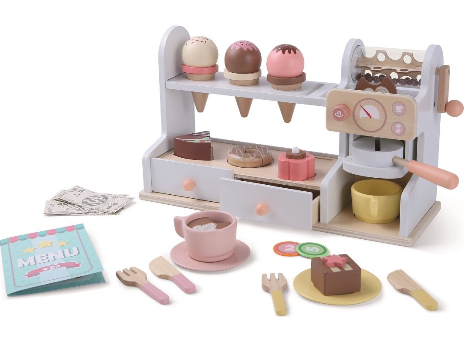 2Kids Toys Dřevěná cukrárna 2 v 1