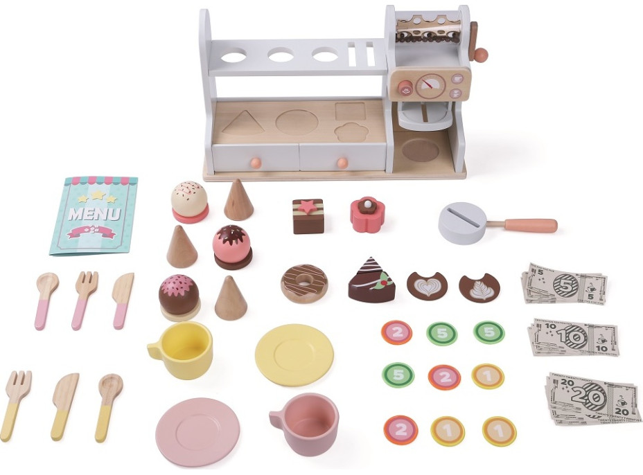 2Kids Toys Dřevěná cukrárna 2 v 1