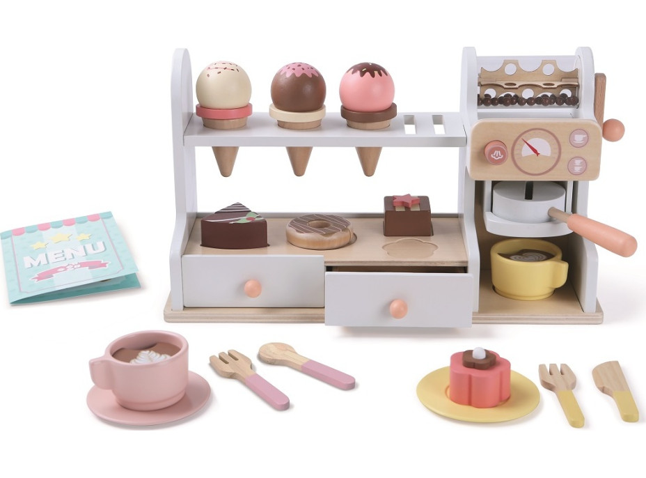 2Kids Toys Dřevěná cukrárna 2 v 1