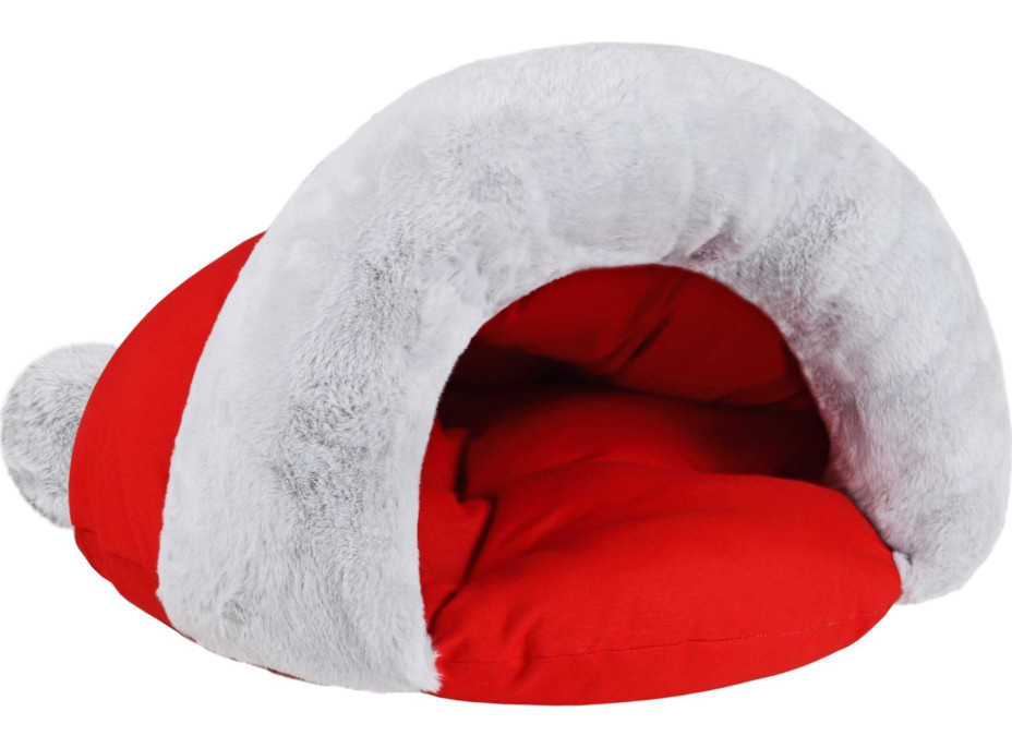 Pelíšek pro psa/kočku DUKE NOEL 70x45x55 cm - červený