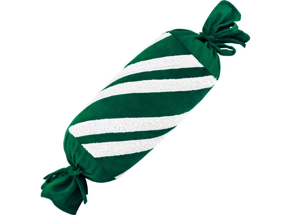 Vánoční polštář SWEET CANDY 60 cm - zelený/bílý