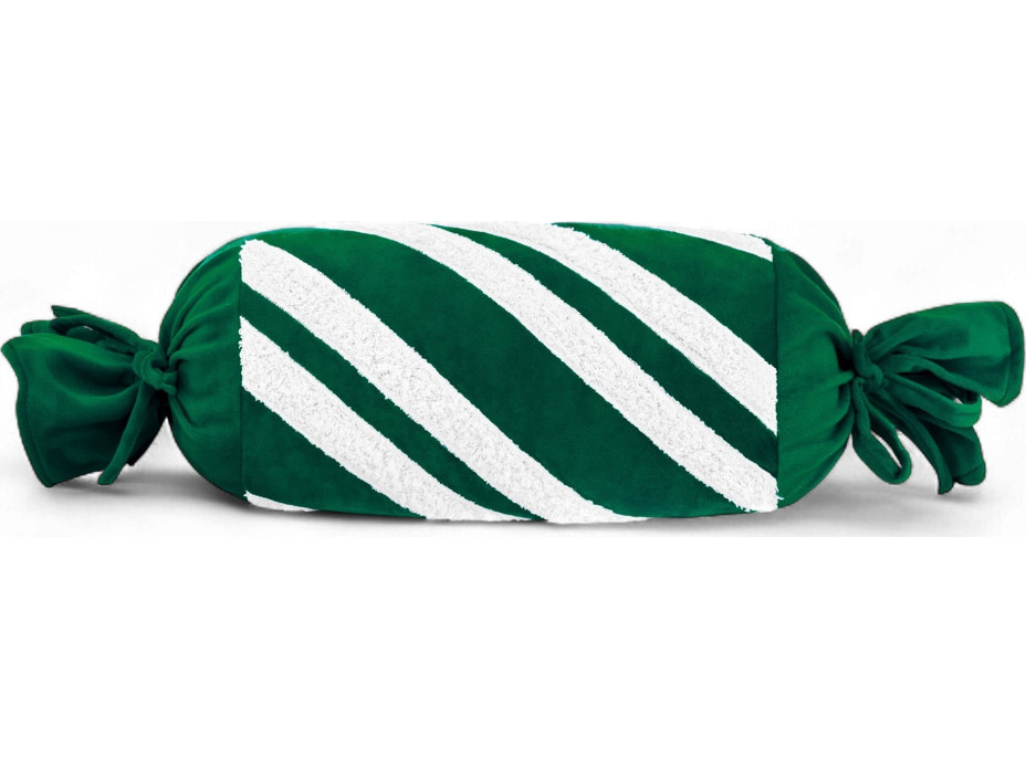 Vánoční polštář SWEET CANDY 60 cm - zelený/bílý
