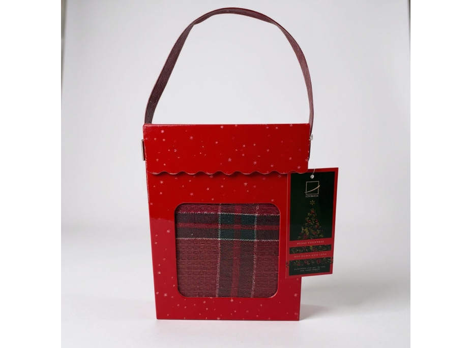 Sada utěrek MAGICAL CHRISTMAS v dárkovém balení - 2 kusy - červená/zelená