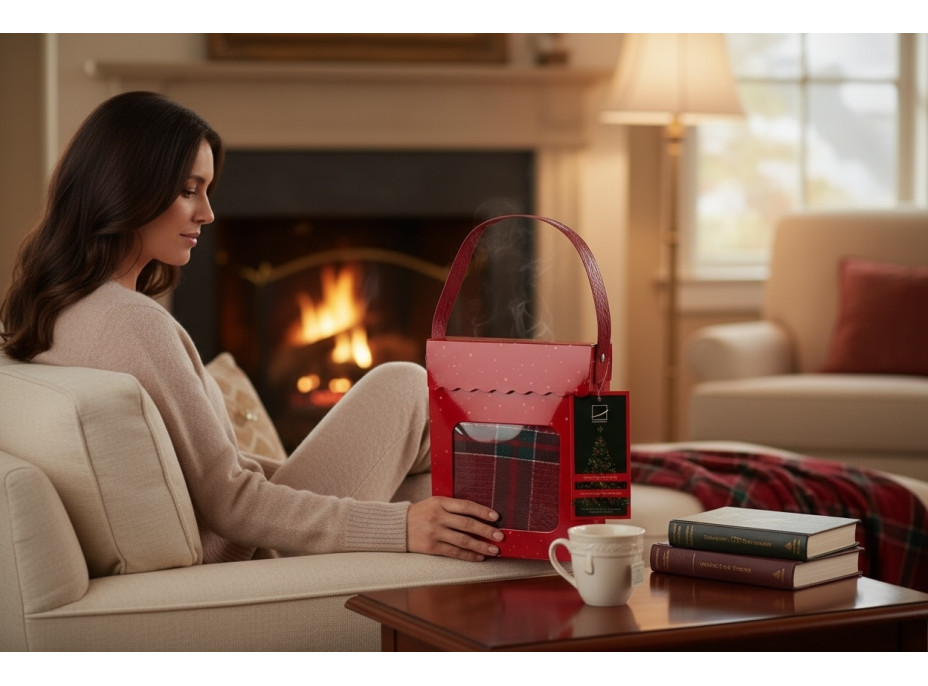 Sada utěrek MAGICAL CHRISTMAS v dárkovém balení - 2 kusy - červená/zelená