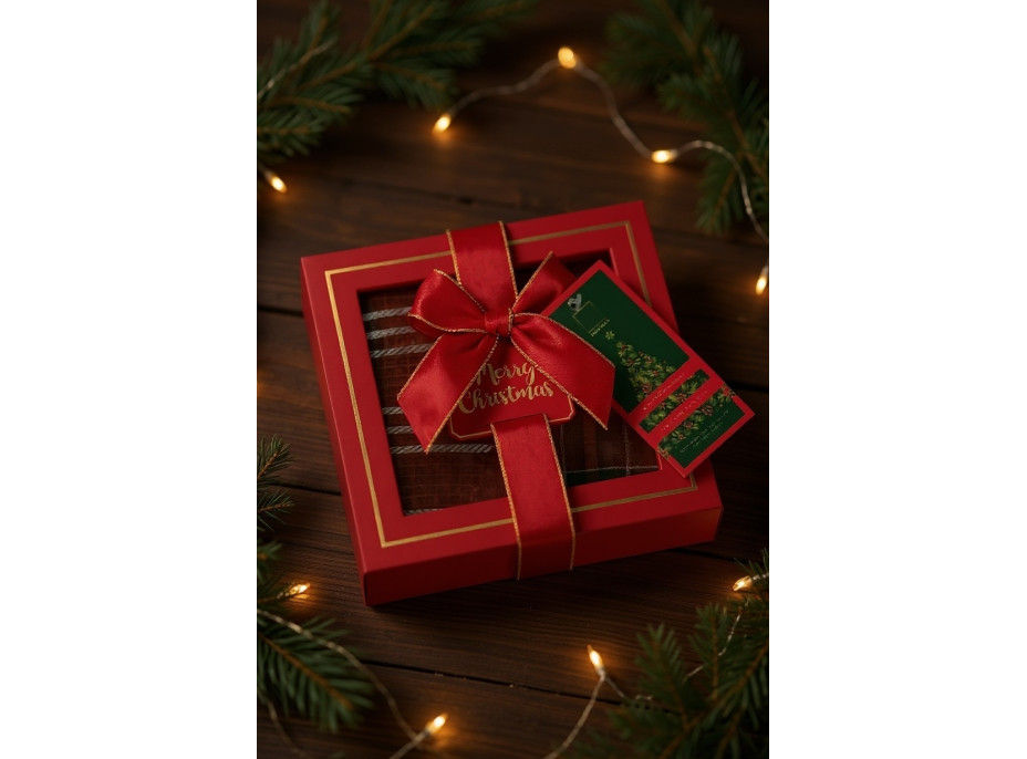 Sada utěrek VÁNOČNÍ KOUZLO v dárkovém balení - 2 kusy - červená