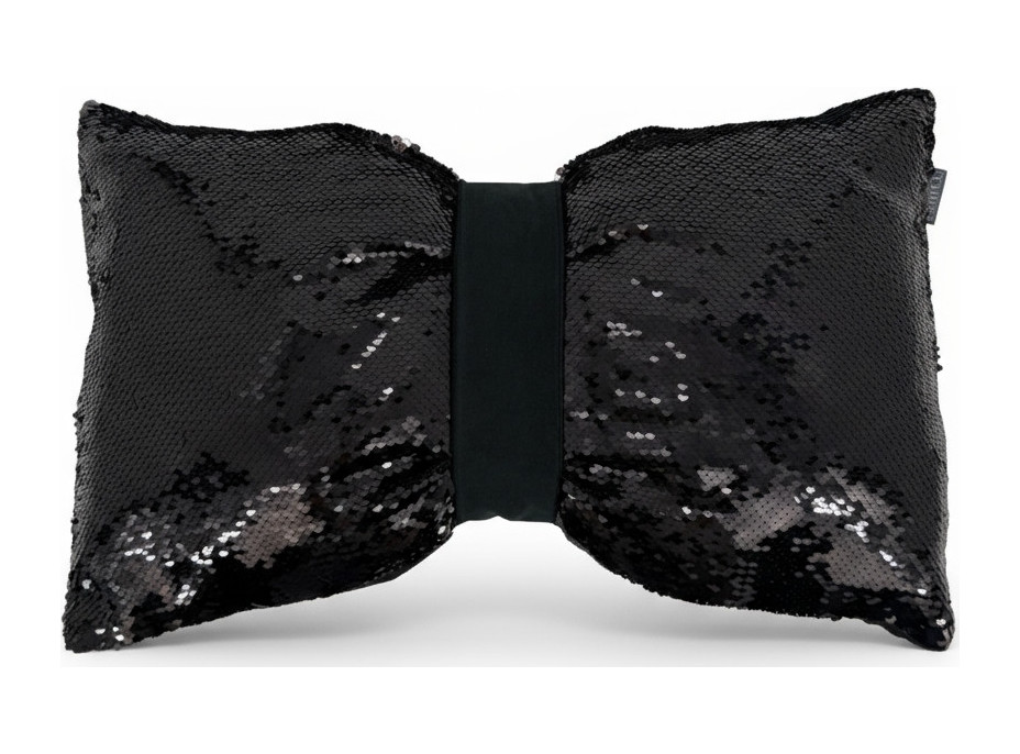 Dekorační polštář GLAM SHINE 30x50 cm - černý/grafitový