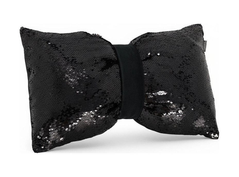 Dekorační polštář GLAM SHINE 30x50 cm - černý/grafitový