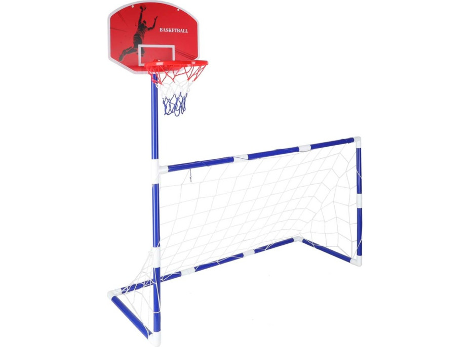 Fotbalová branka s basketbalovým košem 2v1