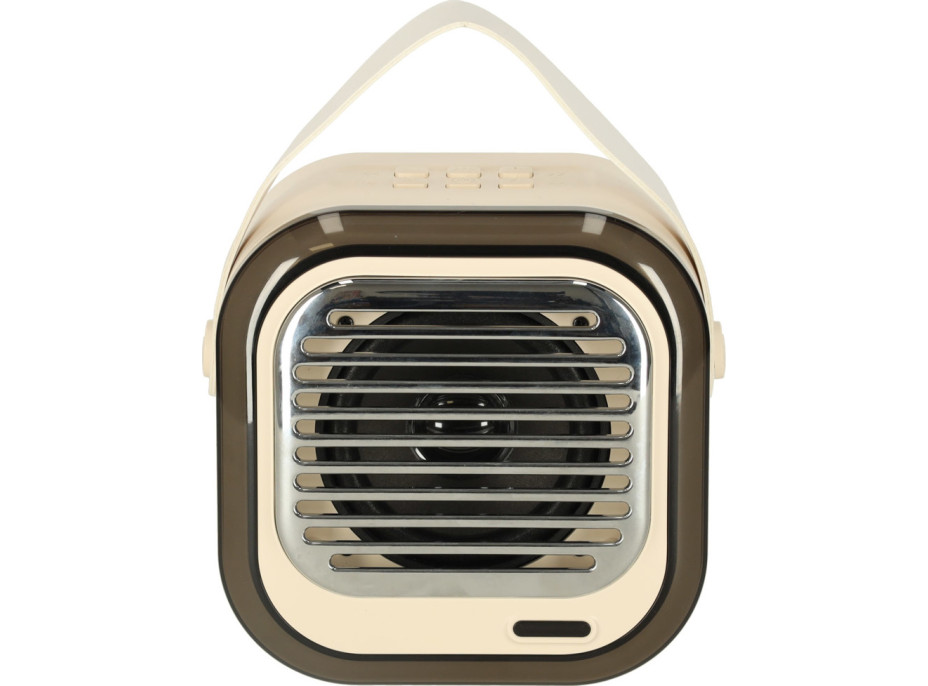 Sada karaoke reproduktoru Bluetooth + 2 mikrofony - krémový