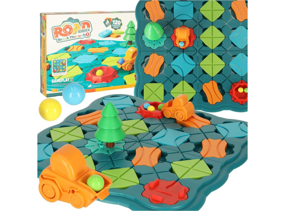 Logická desková hra bludiště s překážkovou dráhou 28 dílků Logická desková hra bludiště s překážkovou dráhou 28 dílků