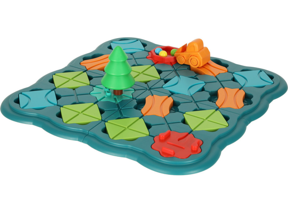 Logická desková hra bludiště s překážkovou dráhou 28 dílků