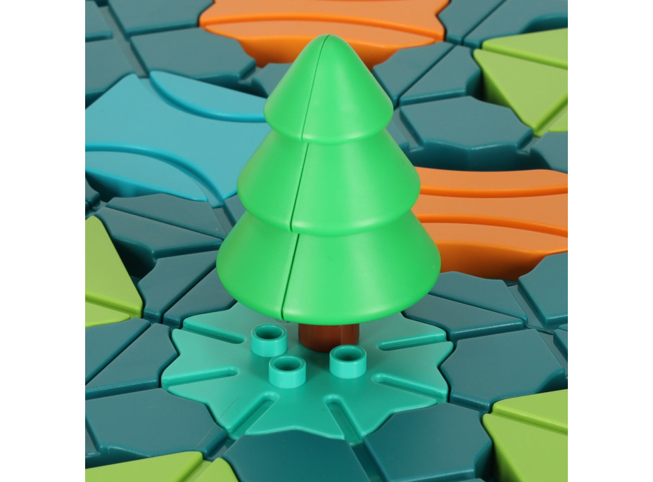 Logická desková hra bludiště s překážkovou dráhou 28 dílků