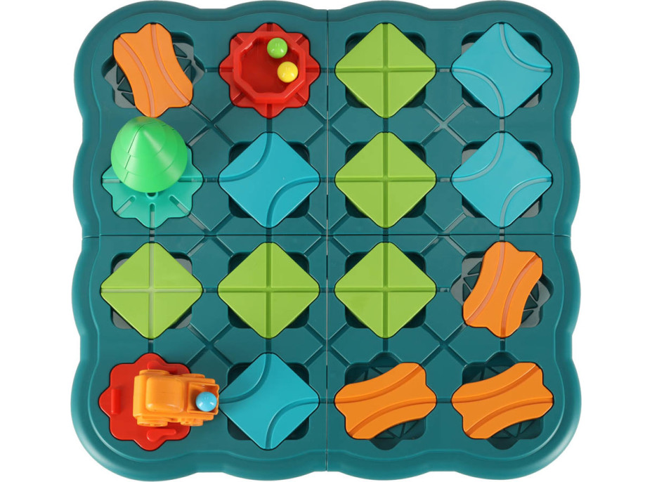 Logická desková hra bludiště s překážkovou dráhou 28 dílků