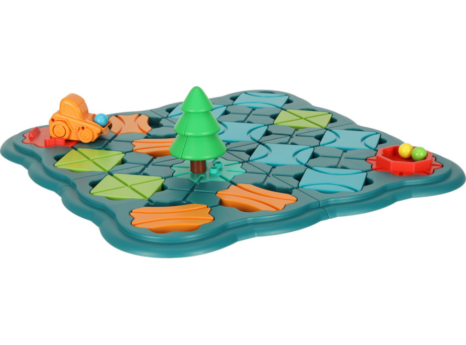 Logická desková hra bludiště s překážkovou dráhou 28 dílků