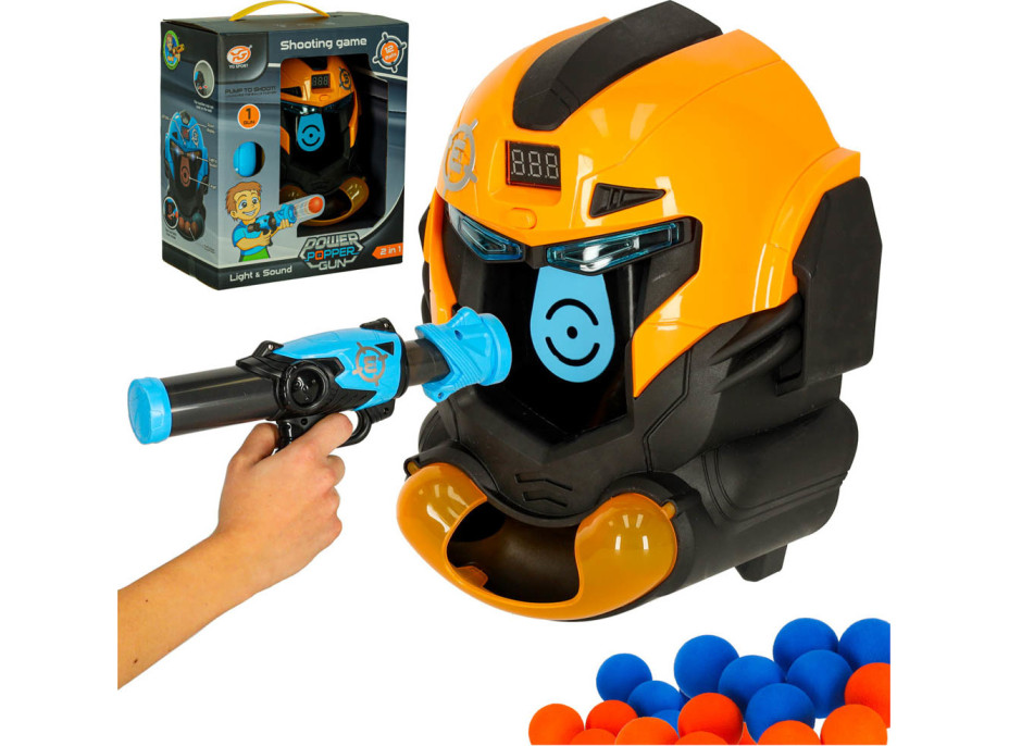 Arkádová hra Robotická helma - střelba na terč Arkádová hra Robotická helma - střelba na terč