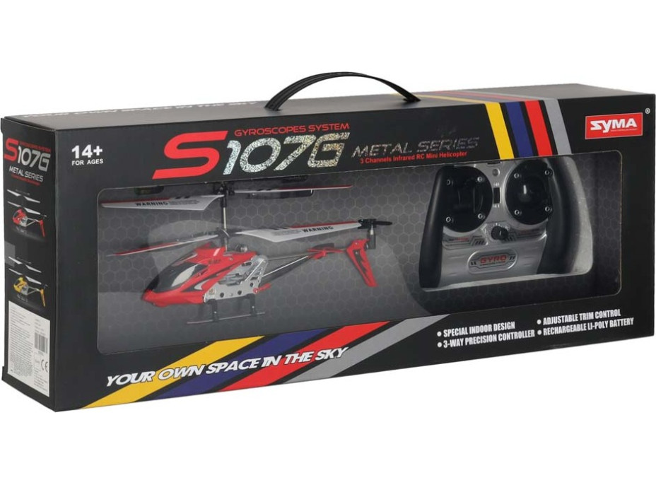 RC vrtulník SYMA S107G - červený