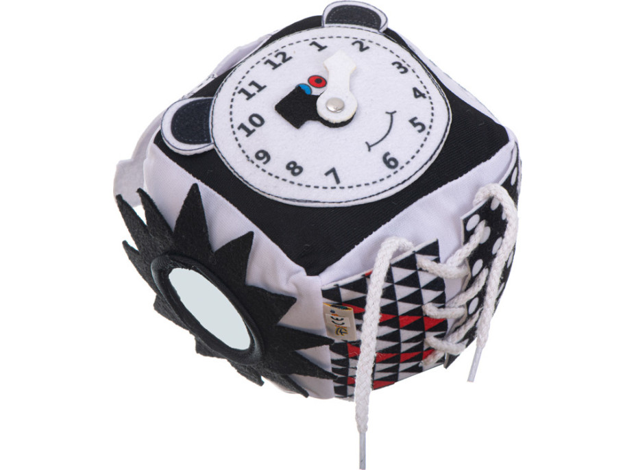 Vzdělávací smyslová kostka kontrastní - Sova