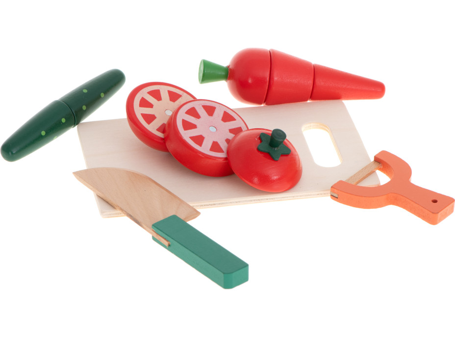 Dřevěná krájecí zelenina v krabici s příslušenstvím