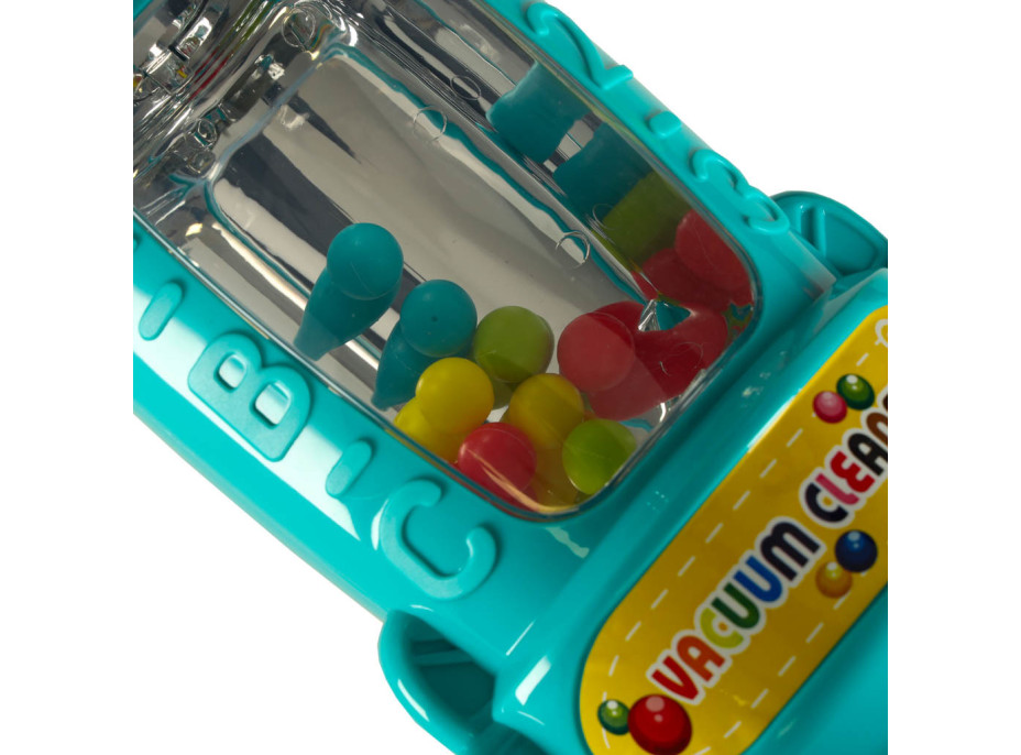 Interaktivní vysavač pro děti se zvukem - tyrkysový