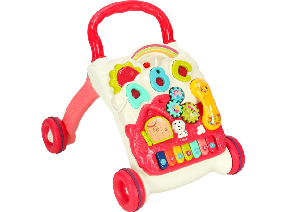 Interaktivní chodítko 4v1 - červené